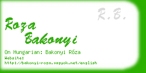 roza bakonyi business card