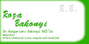 roza bakonyi business card